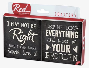 Bild av humoristiska underlägg med text och design