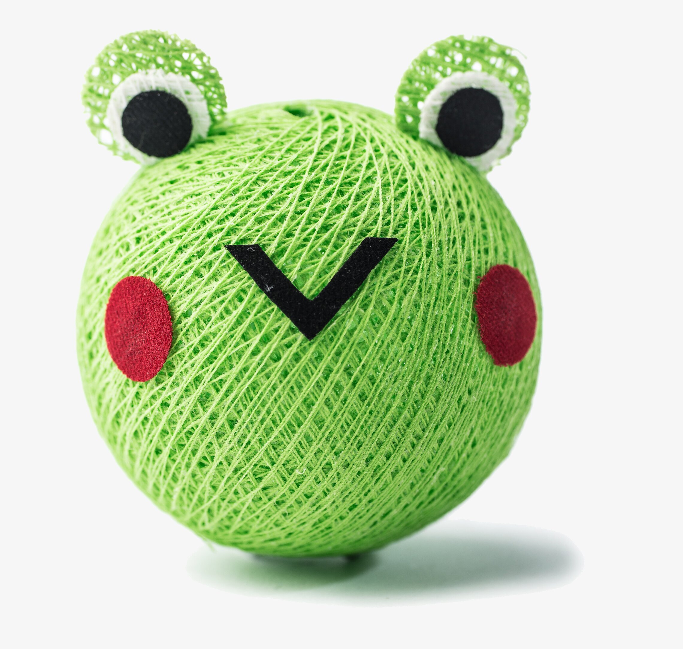 Boll Groda - Vasanthi från Vasanthi med grönt garn och ögon