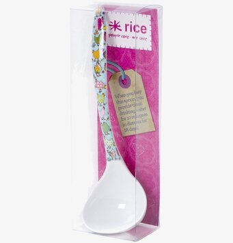 Bild av färgglad soppslev i hållbar melaminförpackning