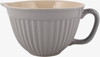 Bild av stilren vispskål i grått med praktiska detaljer
