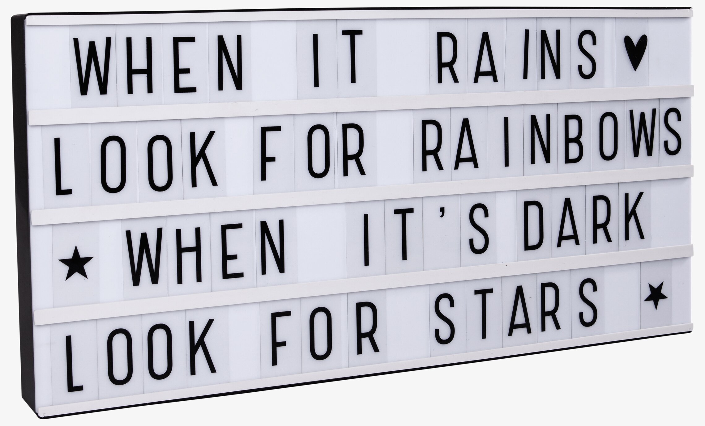 Lightbox Svart XL från A Little Lovely Company med text