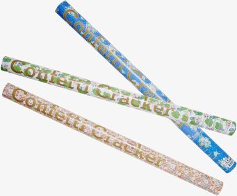 Bild av färgglada och festliga Confetti Crackers