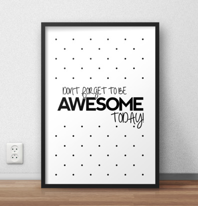 Bild av minimalistisk poster med inspirerande budskap