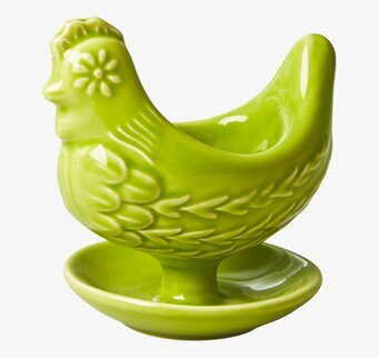 Bild av färgglad äggkopp i hönsform för ditt kök