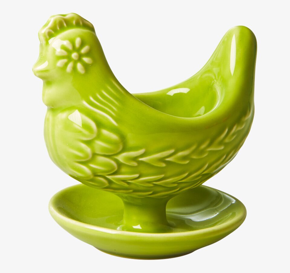 Äggkopp Höna Grön från Rice, lekfull och detaljrik design