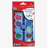 Bild av praktisk vattenfärgspalett med 12 färger