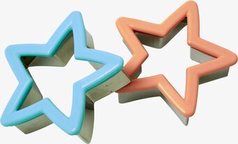 Bild av färgglada och lekfulla stjärnformade brödskärare