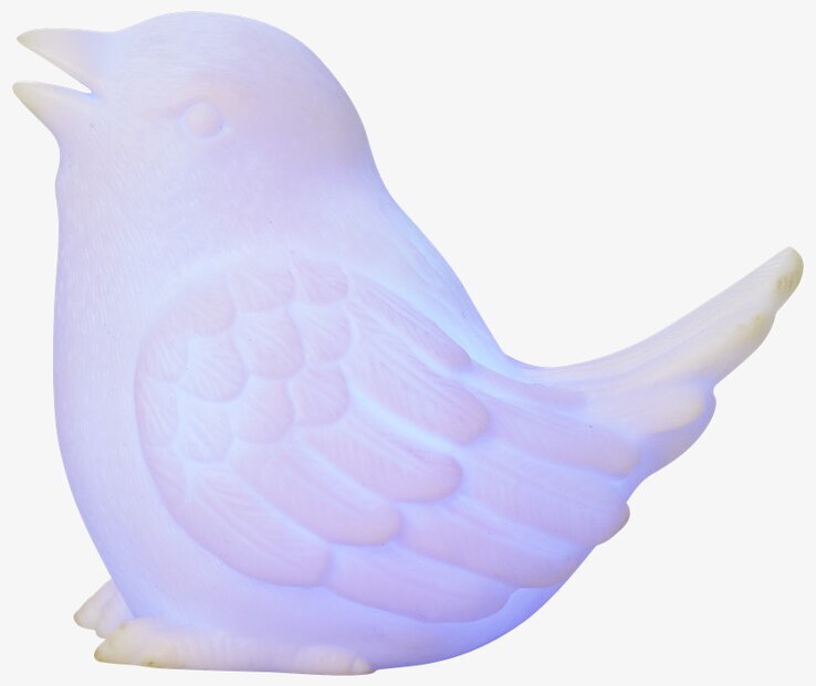 Nattlampa Fågel LED från Rice med mjukt och varmt sken