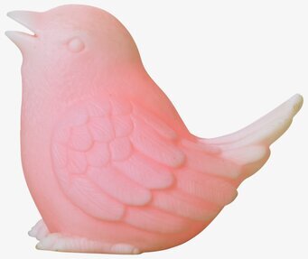 Bild av LED-nattlampa formad som fågel med rosa nyans