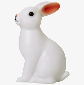 Bild av nattlampa formad som kanin, charmig och funktionell