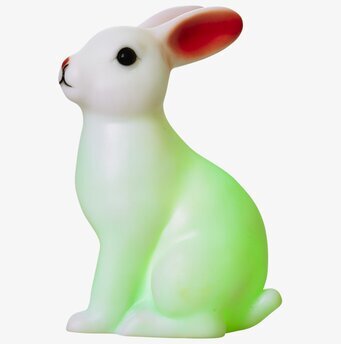 Bild av nattlampa formad som kanin med LED-belysning