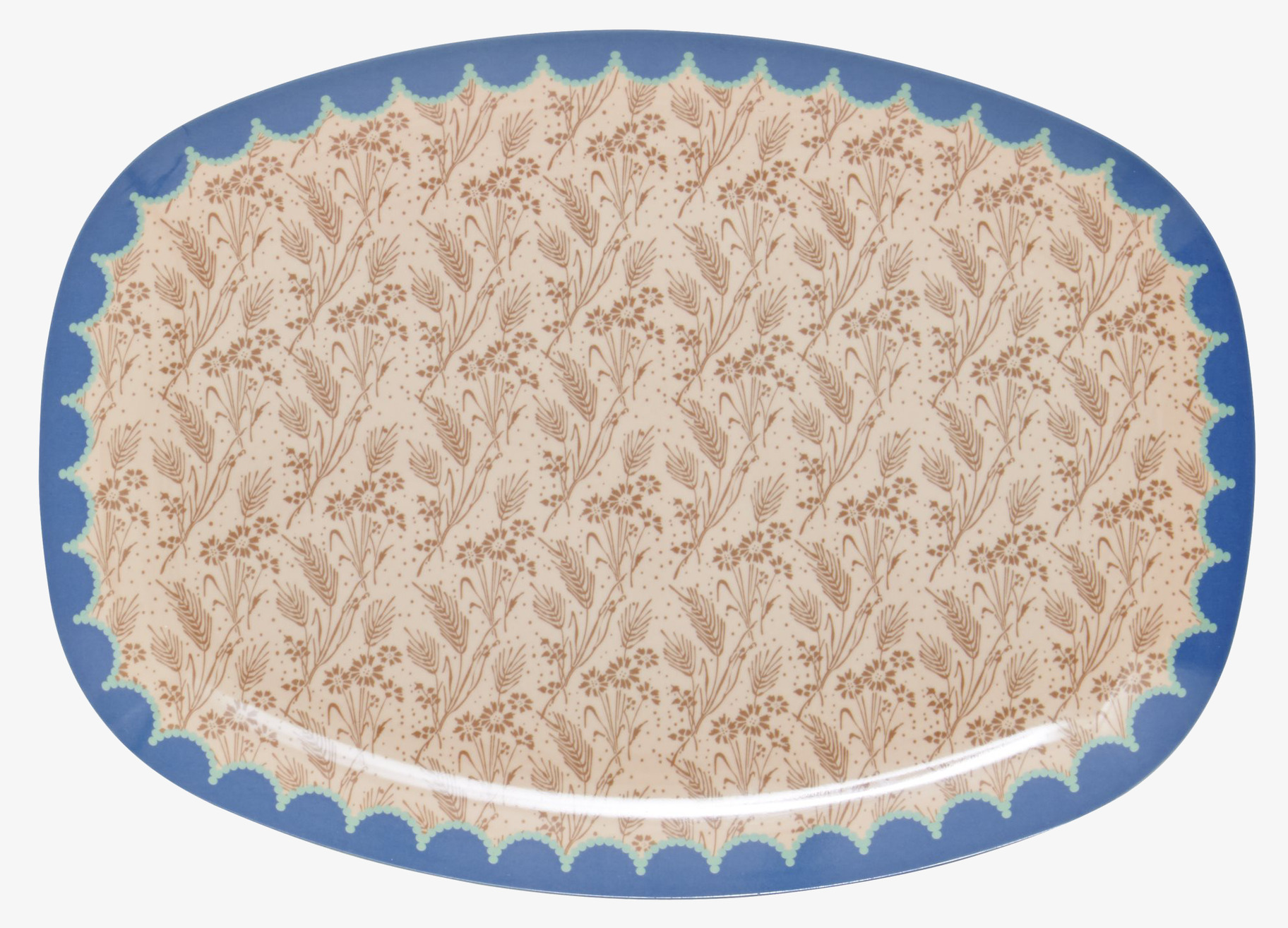 Tallrik Flower Field Print från Rice med blomsterdesign