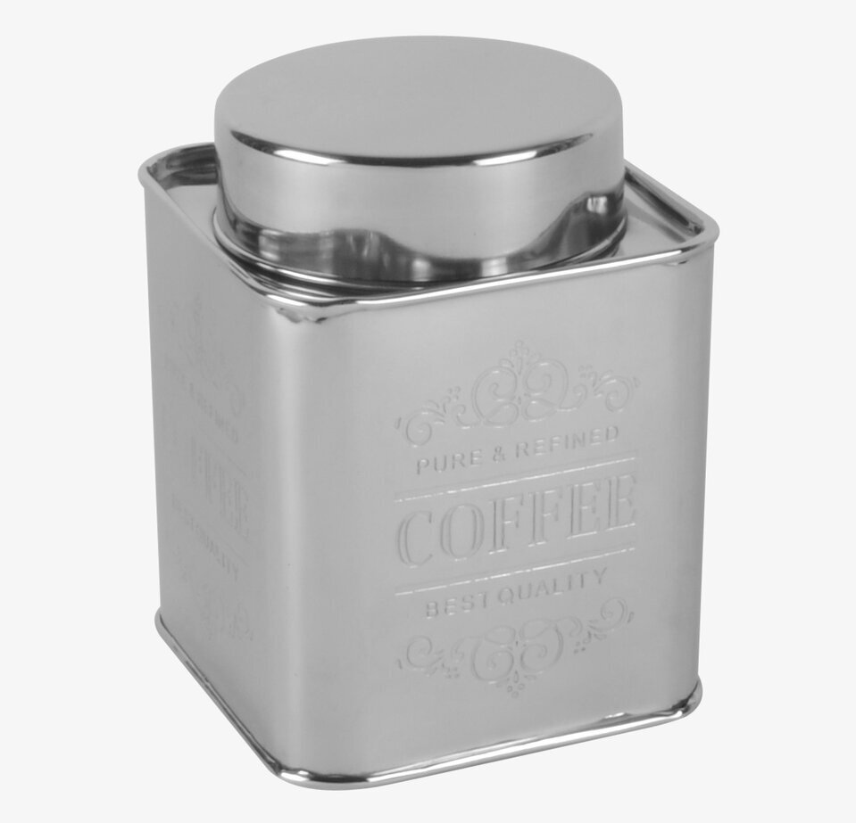 Metallburk Coffee från IB Laursen med präglad text