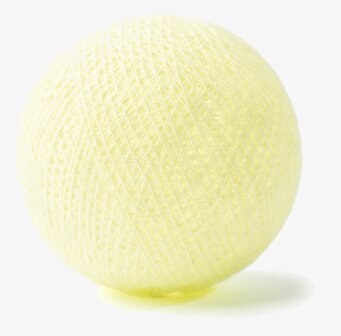 Bild av rund boll i vårgrön färg med elegant mönster