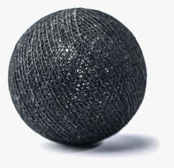 Bild av dekorativ svart boll med intrikat garnmönster