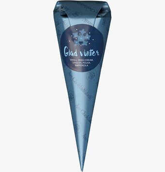 Bild av elegant förpackad choklad med vintrigt tema