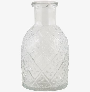 Bild av elegant glasflaska med dekorativa mönster