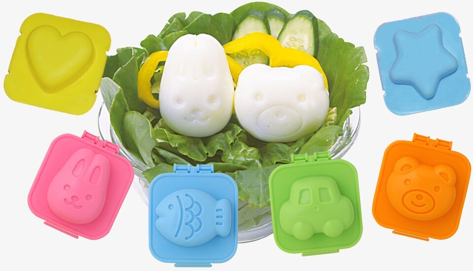 Äggformar från Cacas i olika färger och former för ägg