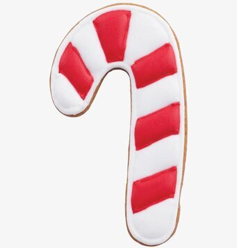 Bild av klassisk polkagriskäppform för festliga bakverk