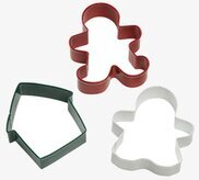 Bild av färgglada pepparkaksformar på ljus bakgrund