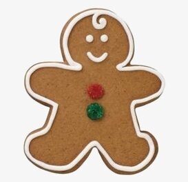 Bild av klassisk pepparkaksfigur med dekorerad kristyr