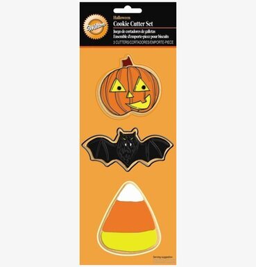 Bild av halloween kakformar med pumpa och fladdermus