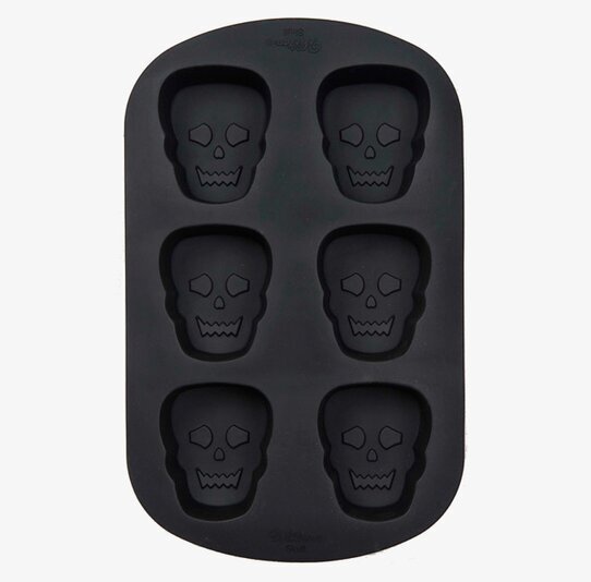 Wilton Silikonbakform Läskig döskallar med sex fack