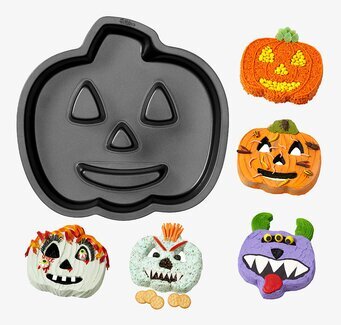 Bild av skrattande jack-o-lantern kakform för Halloween