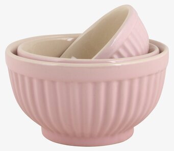 Bild av eleganta rosa skålar med ribbad struktur