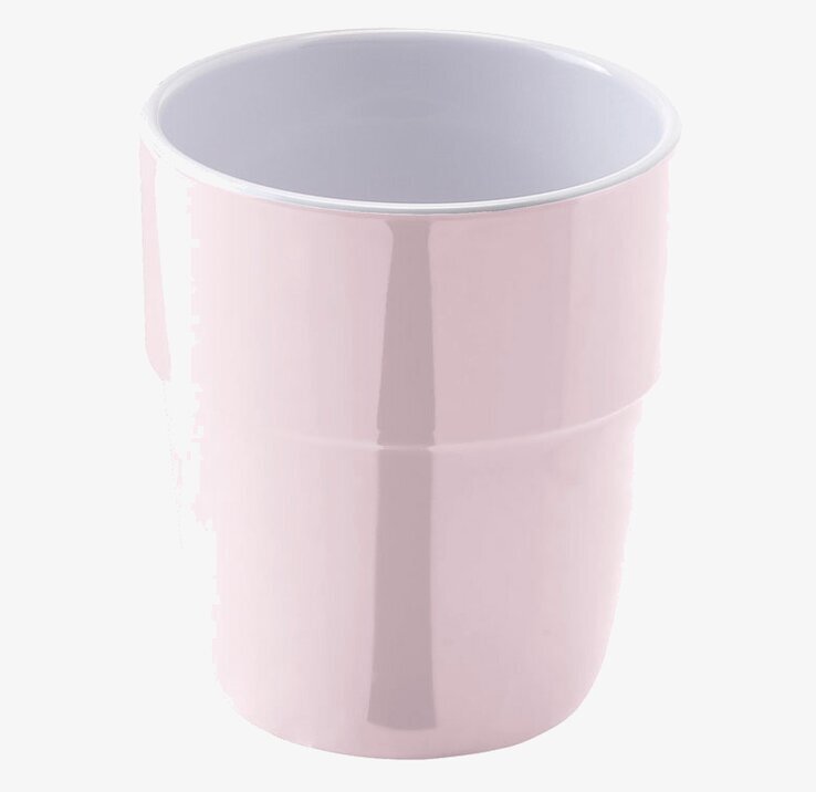 Bild av stilren rosa mugg med minimalistisk design