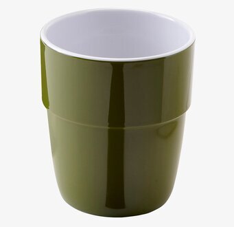 Bild av olivgrön mugg med modern och stilren design