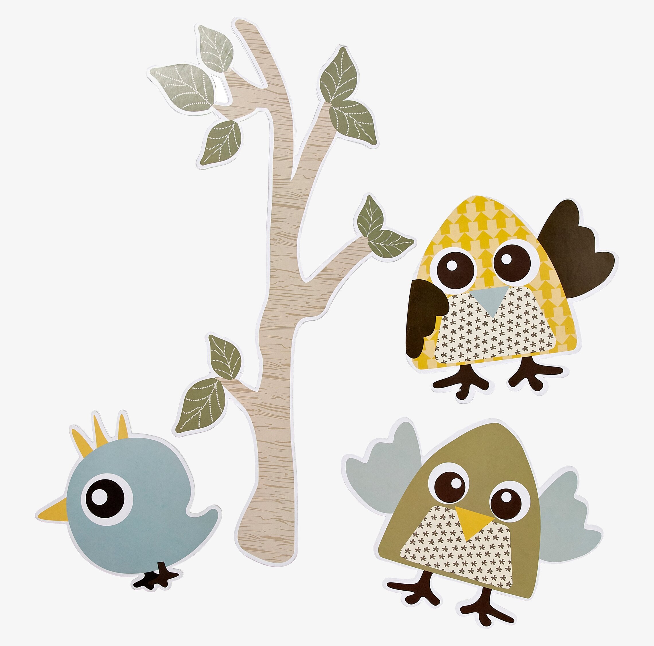 Forest Väggdekoration Uggla Blå från Silly U / Done by Deer