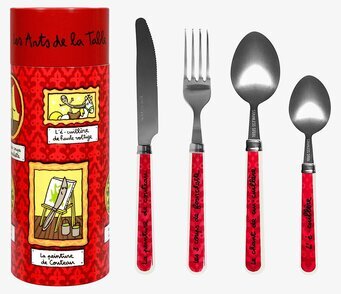 Foto av bestickset med lekfull och modern design