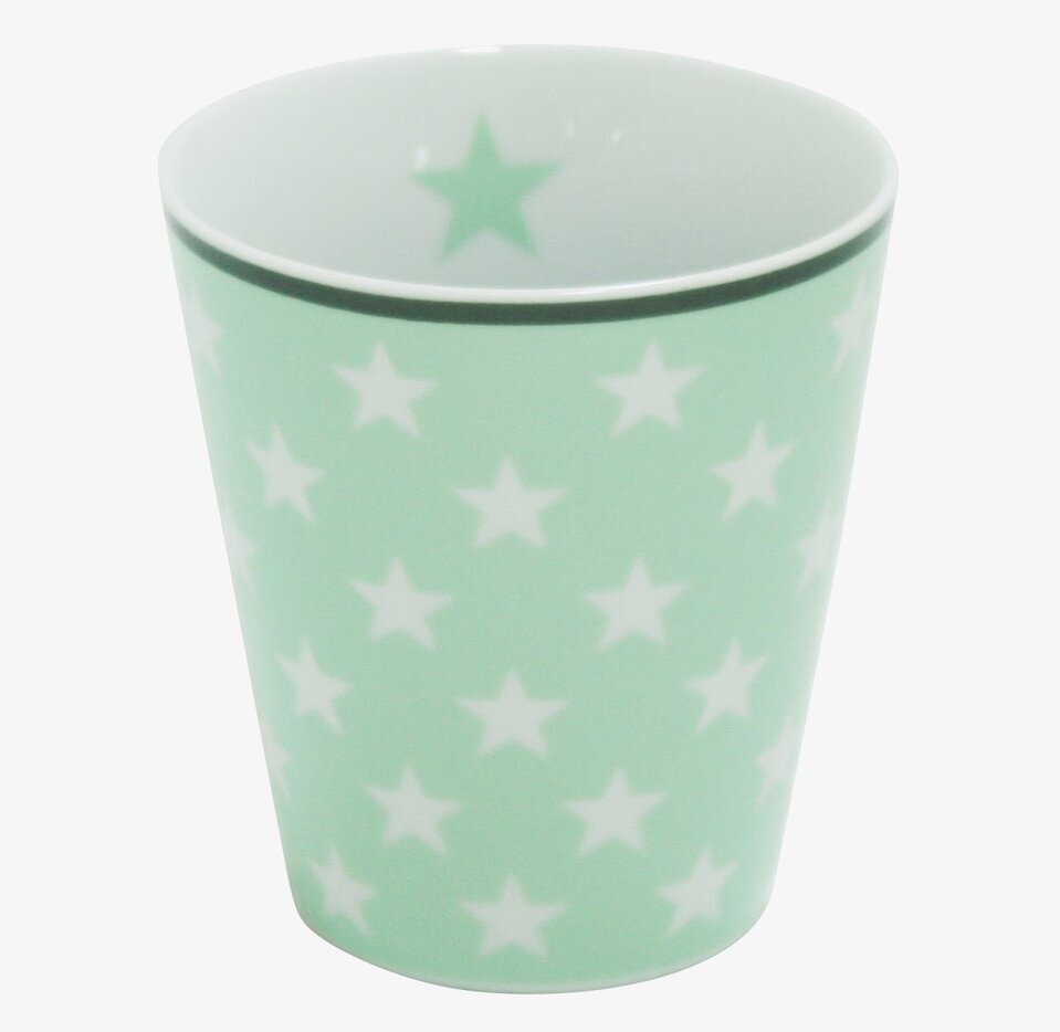 Happy Mugs - Star Mintgrön från Krasilnikoff med stjärnmönster