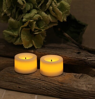 Bild av LED-värmeljus som skapar en harmonisk atmosfär