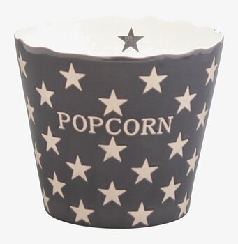 Bild av stilren och praktisk popcornbehållare i grått