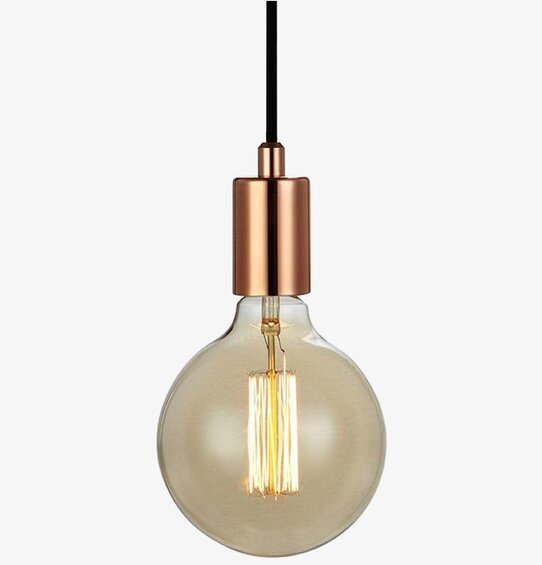 Foto av pendellampa med industriell och modern stil