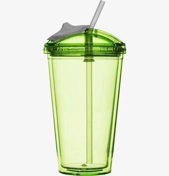 Bild av grön smoothie mugg med praktisk design