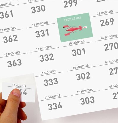 Bild av stilren bröllopskalender med nedräkning