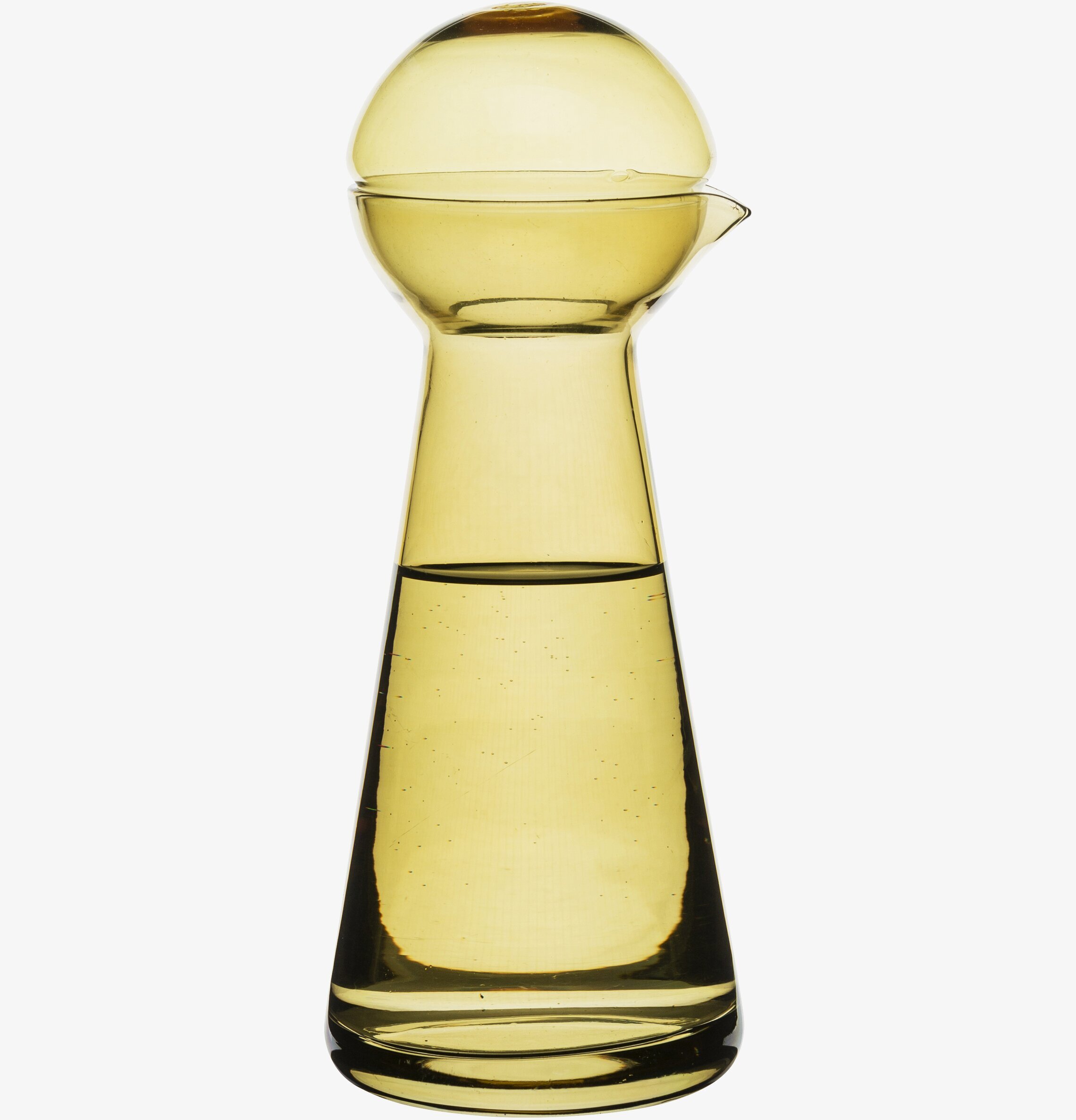 Karaff Birdie Amber från Sagaform i bärnstensfärgat glas