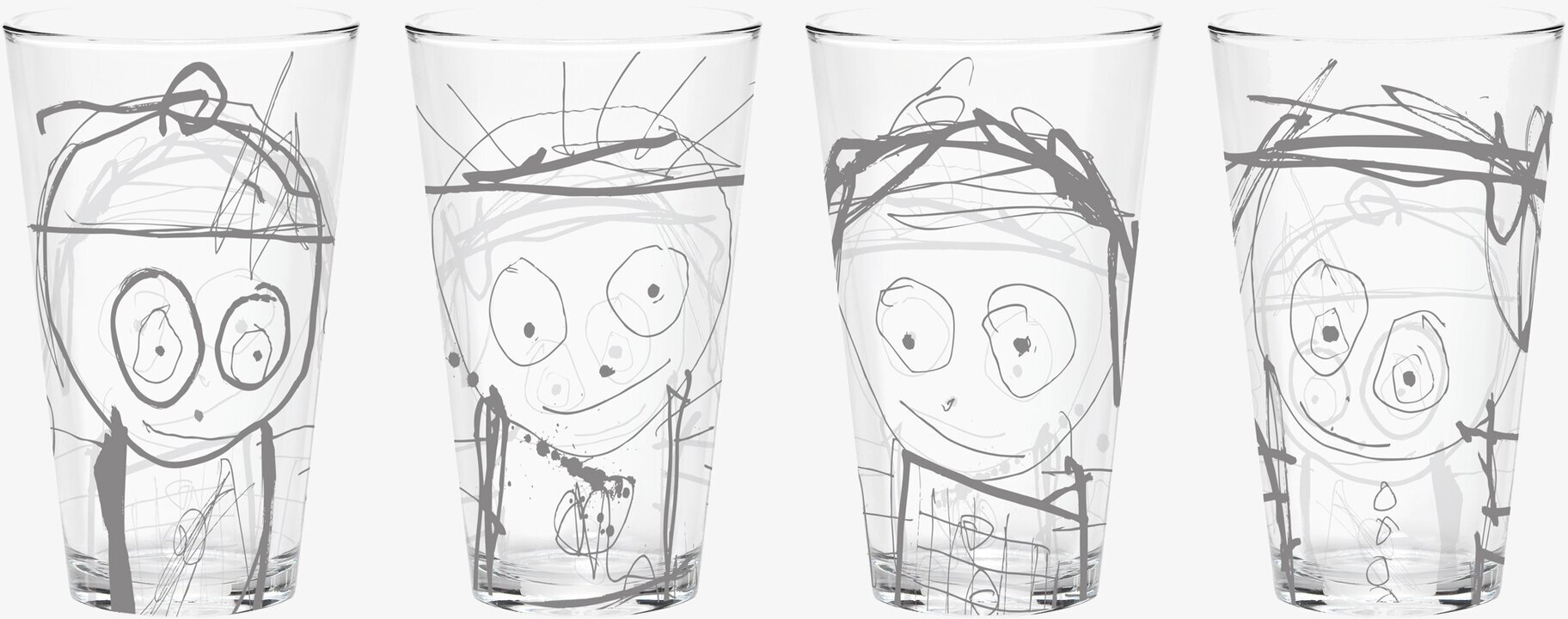 Dricksglas Great Guys 36 cl från Poul Pava med figurer