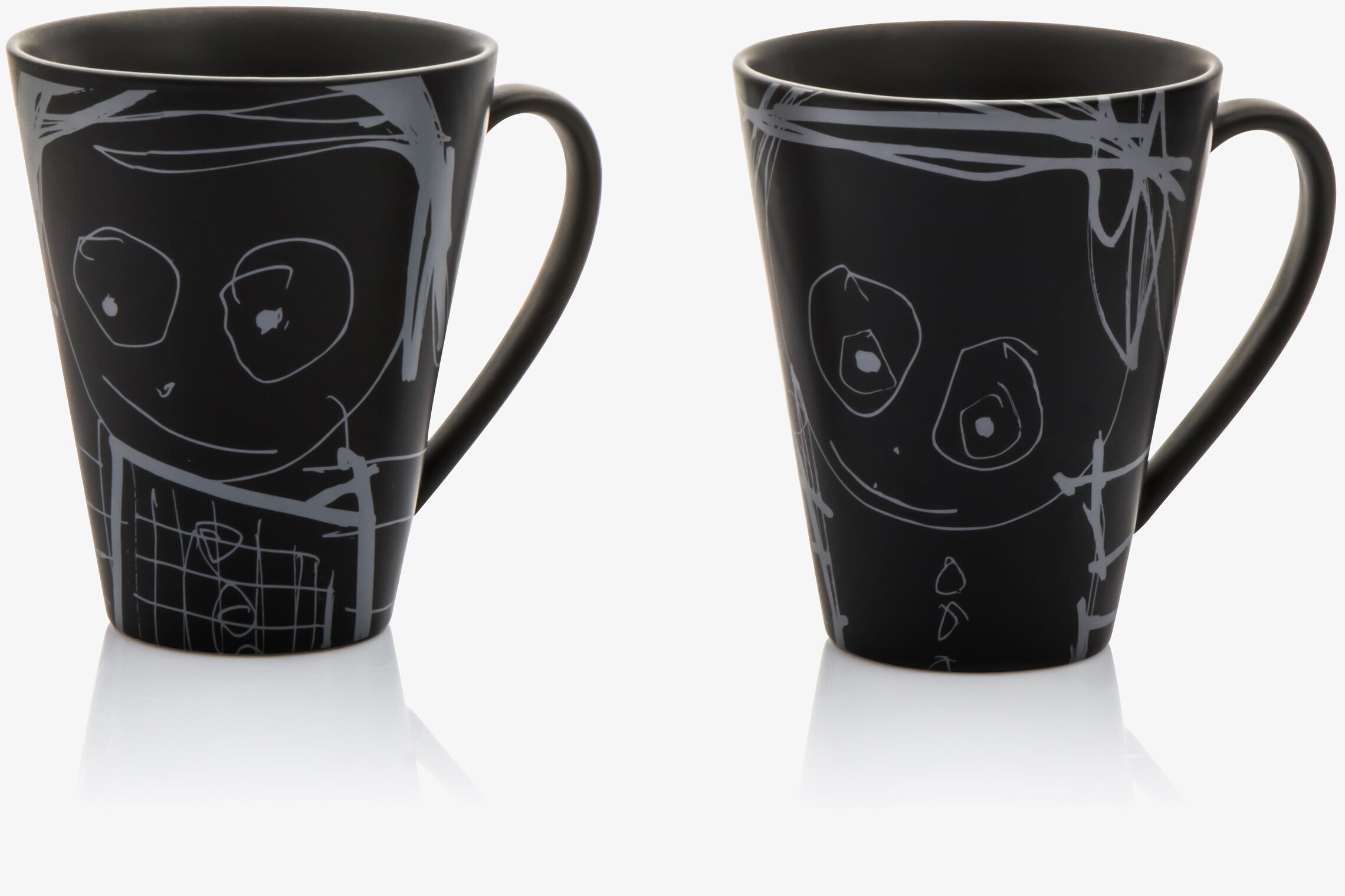 Mugg Great Guys 2-Pack från Poul Pava med handritade ansikten