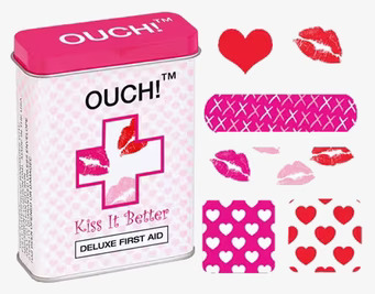 Bild av färgglad och lekfull första hjälpen-produkt