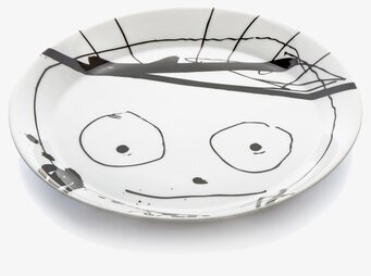 Bild: Lekfull tallrik med abstrakt design och hög kvalitet