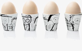 Bild av lekfulla äggkoppar med unik design och stil