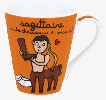 Bild av livfull mugg med lekfull design och starka färger
