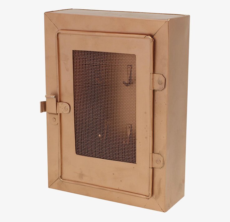 Nyckelskåp Koppar från Strömshaga med metallnät-panel