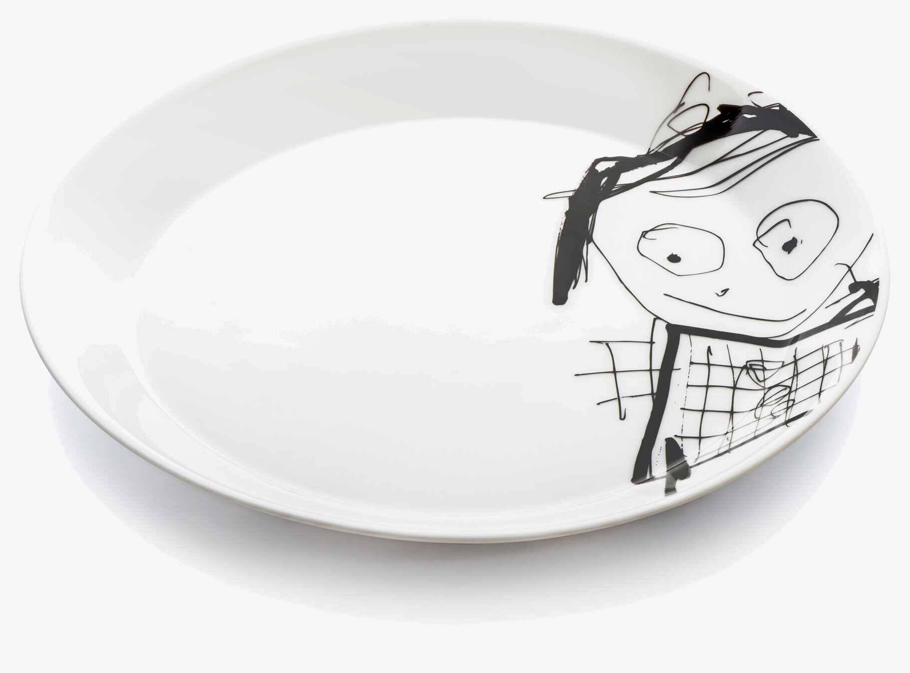 Bild av tallrik med unik grafisk design och stilren estetik