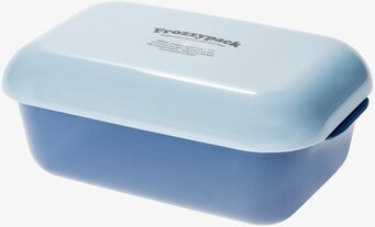 Bild av lunchlåda i blå nyanser med praktisk design
