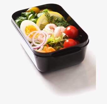 Bild av matlåda med färgglada och fräscha ingredienser